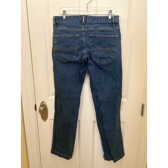 Caterpillar Men Jeans 32x32 Blue Denim Straight Workwear Pockets Mid Rise Cotton - Picture 5 of 5